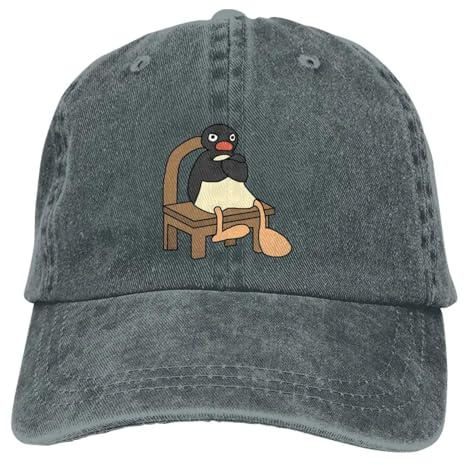 Cappellino da Baseball Colore Puro papà Pingu Arrabbiato Visiera Sole Femminile Pingu Pinga Pinguino TV Regalo di Punta