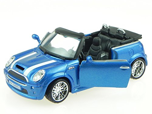Mini Cooper S Cabrio blau Modellauto 18-43041B Bburago 1:32