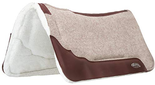 Weaver Leather Synergy Contoured EVA Sport Foam All Natural 100% Wool Felt Saddle Pad, Merino Wool Fleece Liner