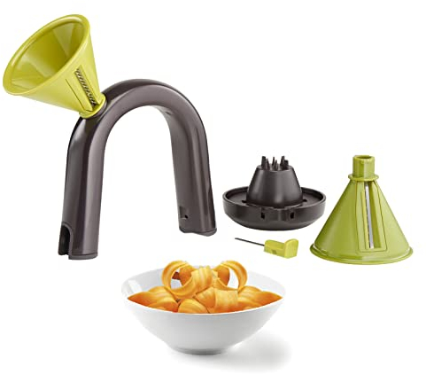 TEFAL Ingenio K22980 - Cortador en espiral, fácil de usar, limpieza y almacenamiento, preparación de verduras frescas, incluye 2 accesorios, color verde y negro