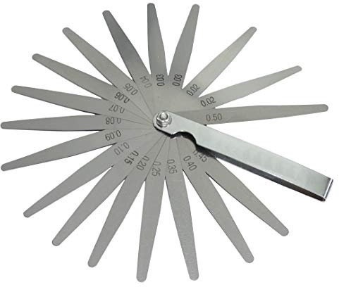 Aerzetix - Spessori per spessimetro per il controllo del gioco delle valvole, strumento di misurazione della lama da 0,02 a 0,50 mm, C41155