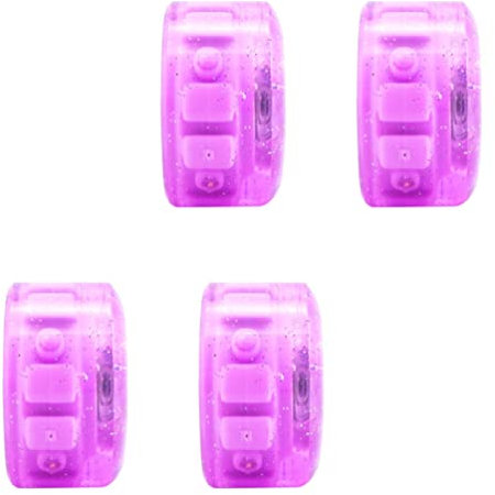 4 Stück Leuchtende Räder Für Rollschuhe Blinkende Rollenräder Led-skate-räder Ersatz-inline-räder Outdoor-rollschuhe Rollschuhzubehör Eislaufrad Longboard-rad Pu Universal- Violett