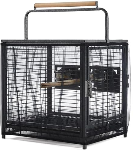 Yaheetech Jaula para Pájaros Portátil con Funda Protectora 48,5x39x47,5 cm
