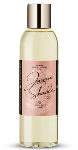 Lavayette Profumo Premium per Lavanderia - Jasmine Shades, Profuma Bucato al Gelsomino - Ideale per Tessuti, Biancheria da Letto, Lenzuola Vestiti Lavati a Mano o in Lavatrice- Odore Fresco - 200ml