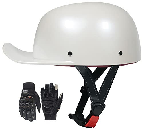 HZIH Mezzi Caschi Jet retrò Casco Scodella Moto Casco,Caschi Cromwell,Classic Jet Aperto Caschi,Scooter Caschi Scodella Motorino Portatile Mezzo Casco DOT/ECE Certificazione L,XL=61-62cm