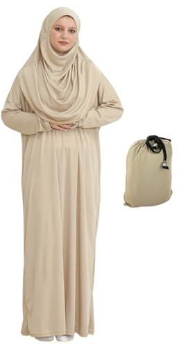 Prien Gebetskleidung Für Frauen Mit Rosenkranz Tasche Hijab, Islam Damen Kleidung Set, Abaya Kopftuch, Muslim Kleider, Khimar