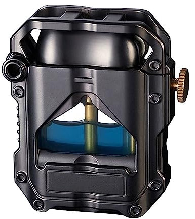 Transparenter Öltank-Kerosinfeuerzeug, kreatives mechanisches Feuerzeug aus Metall, vorübergehend winddichter, transparenter Kraftstofftank-Anti-Breaker, an Kollegen, Väter und Freunde senden (Color
