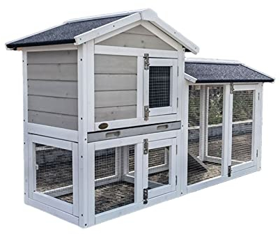 CLoxks Katzenkäfig Pet Villa Outdoor Doppelschicht vergrößerter Raum Kaninchenkäfig Taubenkäfig Outdoor Hühnerkäfig Indoor Balkon Haustierhaus Katzenhaus