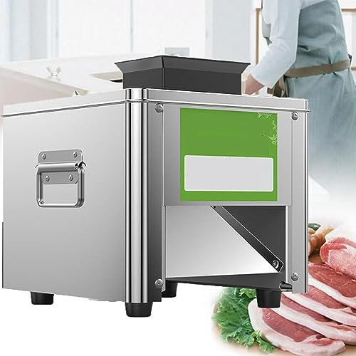 LTSRLL Commercial meat cutting machine, electric meat slicer, stainless steel meat cutter slicer, fresh meat vegetable slicer cutter, for restaurant/deli/butcher,2.5mm