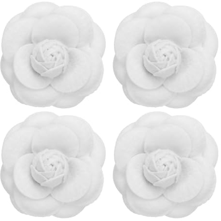 PATIKIL Kamelia tygstift, blombrosch konstgjorda blommor broscher för kvinnor flickor tyg bröllopsfest dekor tillbehör present, Petite, Konstgjord ull