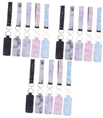 GALPADA 30pièces Porte-clés Néoprène Pour Femme Support De Maquillage Et Porte-bonbons à Lèvres Couleurs Aléatoires Accessoire Pratique à Emporter