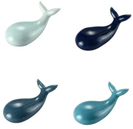 Amosfun 2piezas Soportes De Cerámica Forma De Reposa Palillos Soporte para Tenedores y Cucharas Diseño Marino para Mesa