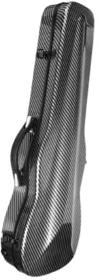 Geigenkoffer, Geigenbox aus Kohlefaser, Geigenrucksack mit Rückengurten, stabiler Hartschalenkoffer für Geigen, Hartschale für Reisen im Freien, Schwarz