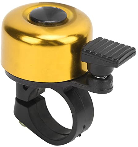 BSTCAR Campanello per Bicicletta in Alluminio Campanello per Bici Classico con Suono Forte e Chiaro, Campanello per Scooter Campanello per Bici per Bambini Donne Adulte Uomini (Giallo)