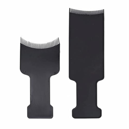 2PCS Hair Dye Board Highlighting Board with Teeth Flat Top Comb Board Hair Dye Kit for Hair Dye Salon Home Multicolor Hair Coloring