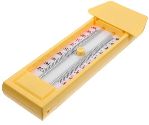 PRETYZOOM Thermomètre Plastique Jardin Serrage Maxi pour Extérieur Mini et Abs, Affichage 2 Unités Celsius et Fahrenheit, Relevé des Températures