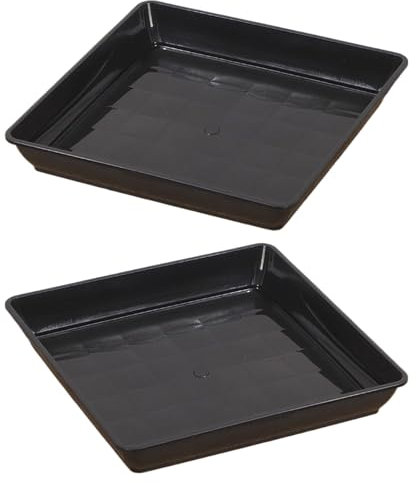 Plateau de pot de fleurs décoratif carré anti-fuite, multi-usage, 35 x 35 x 5,5 cm, pour jardinage et chambre d'enfant