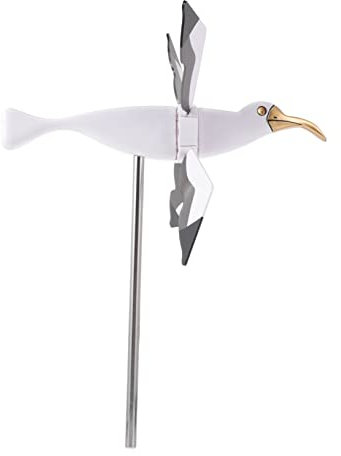 Toyvian Moulin à Vent Girouette Jardin Extérieur Motif Mouette Décoration Pelouse Résistante Aux Intempéries