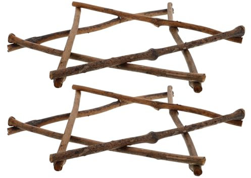 TOPPERFUN Chanukka Dekorationen 2 Stück Naturweiden Weinreben Stern Dekoration Innen Und Außenschmuck Fenster Und Wandanhänger Für Weihnachts Und Feiertagsfeiern