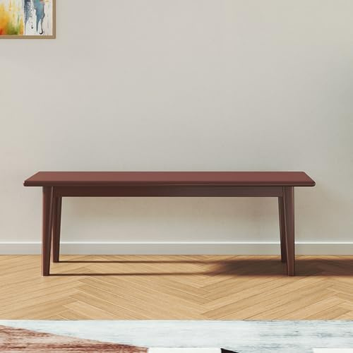 Küchenbank mit abgerundeten Ecken, Esszimmerbank aus Holz im Landhausstil, platzsparendes Holz für das Fußende des Bettes, idealer Tisch, Küche, Eingangsbereich oder Schlafzimmer (Walnuss, 100 cm)