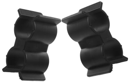 Gatuida 2 Piezas Abrazaderas Dobles para Tubería de Nylon Negro Clips Resistentes para Conexión de Doble Tubo Yates Caravanas y Estantes Paquete de Fácil de Instalar