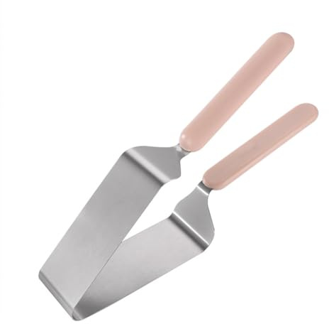 ewmqxpy Adjustable Cake Slicer Cutter, Stainless Steel Cake Server, Pie Knife Cake Lifter Tools,Universal Cake Divider with Double Handle, Pie Cutter Guider for Cakes, Pie, Pizza and Desserts