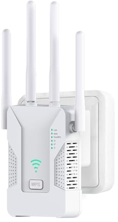 U81 Ripetitore WiFi Potente per Casa, Amplificatore Segnale WiFi 300Mbps con 4 Antenne, 2 Porte Ethernet, Modalità AP/Repeater/Router, Segnale Stabile, Compatibile con Tutti i Box Internet