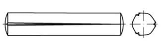 ISO 8744 Kegelkerbstift Stahl 6 x 20 S 100 Stk