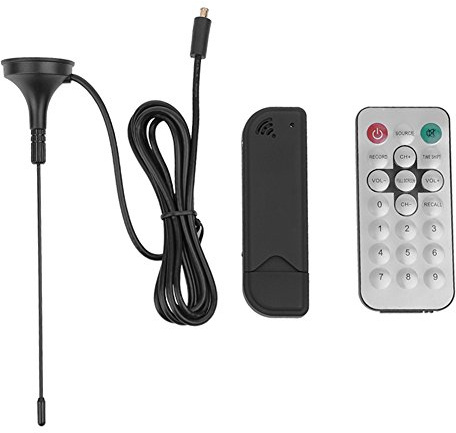 Richer-R Mini TV USB-Tuner/Receiver, USB2.0 TV Empfänger ISDB-T Digitaler TV Stick Tuner,Portable Digital USB HDTV Receiver mit Antenne Fernbedienung,für Laptop PC Schwarz