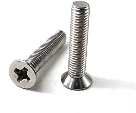 Tornillos Phillips M3x25 de acero inoxidable 304 de cabeza plana tornillos avellanados (paquete de 100)