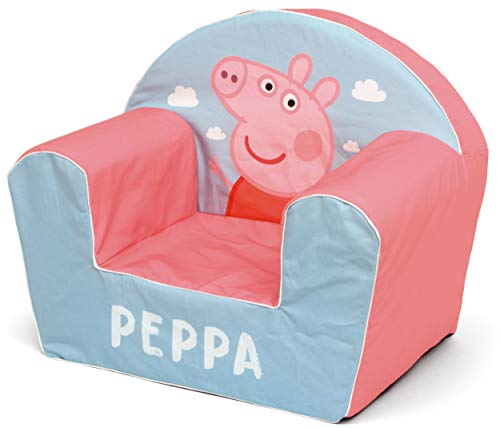 ARDITEX Kindersessel Peppa Wutz, Abnehmbarer Bezug aus Schaumstoff, 42 x 52 x 32 cm