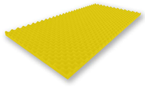 Dibapur Noppen Color Schaumstoff (Gelb ca.100x200x2cm) Akustikschaumstoff Schall Schutz Dämmung