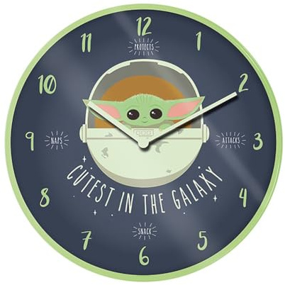 Star Wars The Mandalorian - Cutest In The Galaxy Unisex Wanduhr multicolor