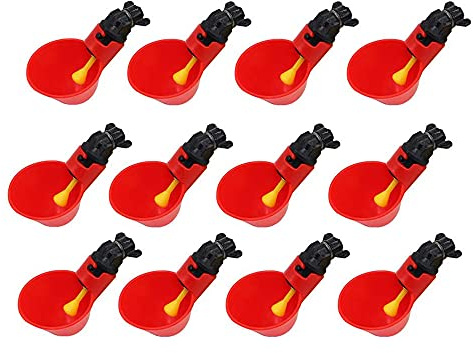 ANCLLO 12-pack kyckling vatten koppar automatiska fjäderfä vattnare vaktel duva kyckling vattning koppar
