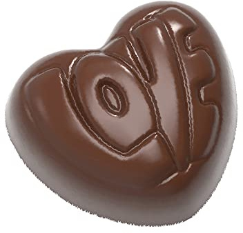 CW12041 – Chocolate World – Polycarbonate Mould – Heart Love - Chocolatier Genuine