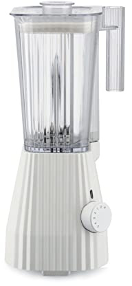 Alessi Plissé MDL09 B - Frullatore di Design con Caraffa Graduata, in Resina Termoplastica, Spina Europea 700W, 1,5l, Nero