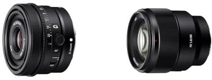 Sony SEL24F28G, Monture E - Objectif Plein Format FE 24mm f/2.8 G Noir & SEL-85F18 Objectif de Portrait à focale Fixe 85 mm F/1.8 Plein Format adapté aux séries A7