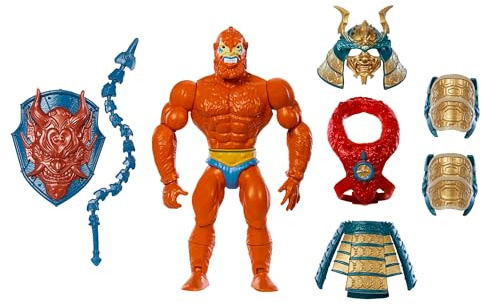 Masters of the Universe Origins Turtles of Grayskull Beast Man Actionfigur-Spielzeug, 16 Bewegungspunkte, TMNT- und MOTU-Crossover mit Zubehör, HTH11