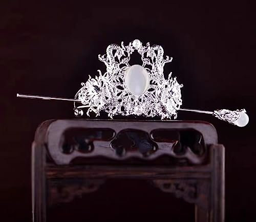 Forcella for capelli, fermagli for capelli da sposa, bastoncini for capelli Hanfu, copricapo Hanfu ragazza nappa Step Shake accessori, forcina cinese antico fiore rosa dorato, adatto for la maggior pa