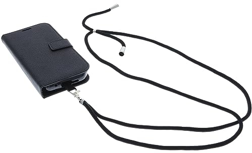 foto-kontor Umhängetasche kompatibel mit CAT S42 Tasche Book Style Schutz Tasche Handykette Band Hülle Umhängetasche Handyband schwarz