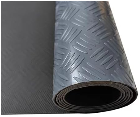 Extra große Garagen-Fußmatten for unter dem Auto, Garagenbodenteppich, 2,8 mm Dicker PVC-Bodenläufer (Color : Gray, Size : 1.5x5m)