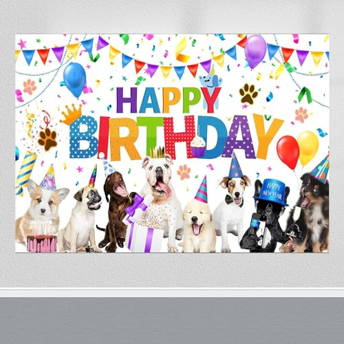 Happy Birthday Banner Hintergrund,Geburtstag Party Hintergrund Deko,Extra Große Geburtstagsdeko, für Geburtstagsparty,Dekoration,Zubehör, 180 x 110 cm