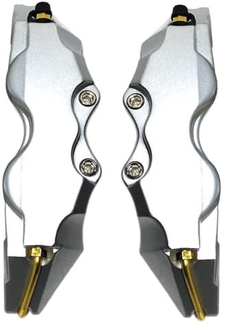 ZIENNHU Protezione per pinza freno, 2 robuste pinze freno , protezione decorativa per pinza freno, set di pinze freno per mozzo ruota, strumento di modifica auto, colore rosso e nero