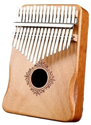 17 Keys Kalimba Thumb Piano Finger Piano Instrument Mahogany Handguard Daumenklavier(Color Handguard)