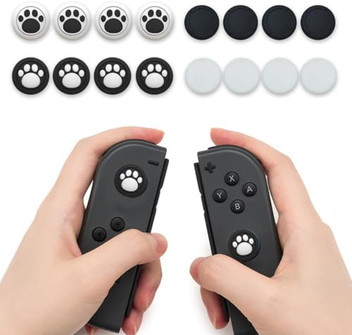 Joystick Thumb Grip cap,16PCS Tappi Joystick Compatibili, Copri Analogici in Silicone per Nintendo Switch Joycon/Lite/OLED, Cover Levette Analogiche Joystick Thumb Grip Cap per NS Switch Lite