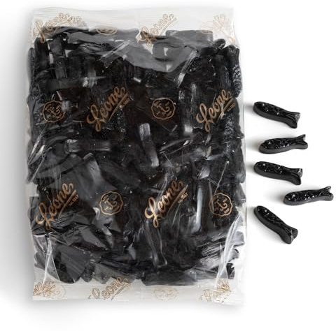 Leone seit 1857 - Zuckerfreie Lakritz-Gummifische - vegan - Nachfüllbeutel - 500 g