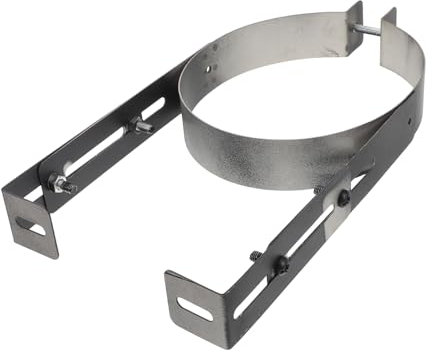 STOBOK 6'' Stainless Steel Chimney Extension Bracket U-Shape Pipe Clamp Stove Pipe Support Bracket Leakproof Wall Mount