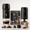 Set Cafetera Portátil Cápsulas + Molinillo de Café Eléctrico con Batería Recargable + Bolsa de Transporte Impermeable | Compatible con Cápsulas Nespresso, Dolce Gusto y Café Molido | Cafetera Express