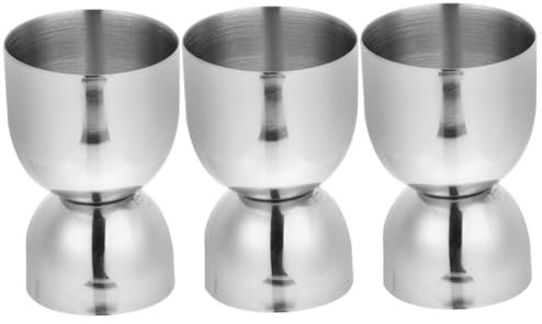 GLEAVI 3 Piezas Medidora Inoxidable Cócteles Jigger de Medición Bebidas Herramienta de Bar Resistente y Duradera Bartenders Cócteles