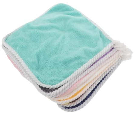 YARNOW 8stücke Pack Gesichtshandtücher für Kinderhandtücher mit Schlaufe aus Vlies Saugfähig zum Aufhängen Waschlappen für Bad Zufälliger Stil